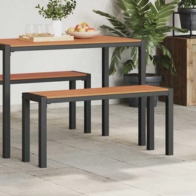 vidaXL Παγκάκι κήπου Καφέ 100 x 28 x 45 εκ. Ατσάλι