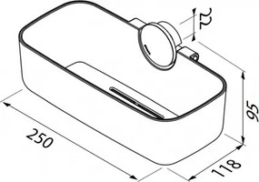 Geesa Opal 7214 Chrome - Σπογγοθήκη Μπουκαλοθήκη