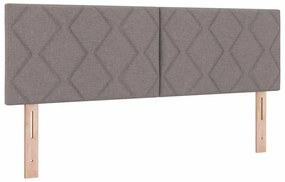 vidaXL Κεφαλάρι με φώτα λωρίδας LED με κεφαλάρι Taupe 144 cm ύφασμα