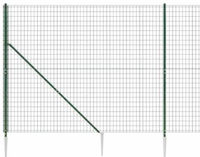 vidaXL Συρματόπλεγμα Περίφραξης Πράσινο 1,6 x 25 μ. με Καρφωτές Βάσεις