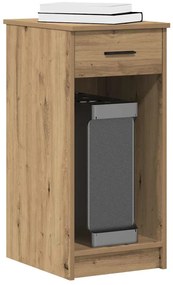 vidaXL Βάση πύργου υπολογιστή με συρτάρι Αρτισιανή Δρυς 35x45x77 εκ.