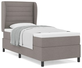 vidaXL Κρεβάτι Box Spring με Στρώμα σε Ταουπέ, 80x200 εκ, Ύφασμα