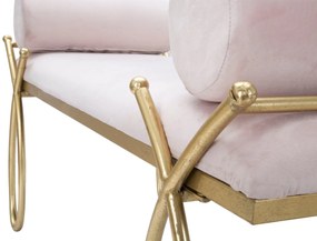 Ταμπουρέ Ροζ/Χρυσό RIBBON 49x112.5x53