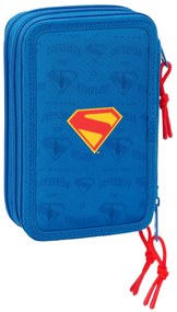 Κασετίνα Superman Μπλε 12,5 x 19,5 x 5,5 cm 37 Τεμάχια