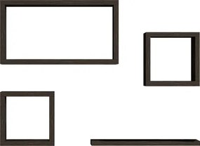 Ραφιέρα Babine pakoworld μελαμίνη σε ανθρακί απόχρωση 84x15x44εκ