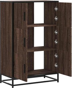 vidaXL Highboard καφέ δρυς Κατασκευασμένο ξύλο και μέταλλο