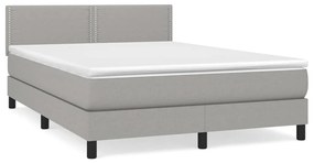 ΚΡΕΒΑΤΙ BOXSPRING ΜΕ ΣΤΡΩΜΑ ΑΝΟΙΧΤΟ ΓΚΡΙ 140X200 ΕΚ. ΥΦΑΣΜΑΤΙΝΟ 3139977