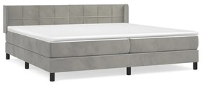 ΚΡΕΒΑΤΙ BOXSPRING ΜΕ ΣΤΡΩΜΑ ΑΝΟΙΧΤΟ ΓΚΡΙ 200X200 ΕΚ. ΒΕΛΟΥΔΙΝΟ 3130979