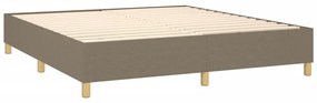 vidaXL Κρεβάτι Boxspring με Στρώμα Taupe 160x200 εκ. Υφασμάτινο