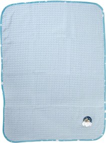 Κουβέρτα Πικέ Κούνιας (100x160) Dimcol Cloudy Bear 175 Sky Blue