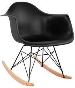 Πολυθρόνα Κουνιστή Black Mirto HM0035.12 Polypropylene