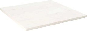 vidaXL Επιφάνεια Τραπεζιού Τετράγωνη Λευκή 70x70x2,5 εκ. Μασίφ Πεύκο