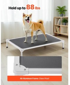 VEVOR Elevated Dog Bed for Large Dogs Portable Raised Dog Cot with Teslin Mesh L
