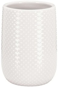 Ποτήρι Μπάνιου Dotty 8030 8x11cm White Kleine Wolke Clay