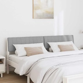 vidaXL Ταπετσαρισμένο κεφαλάρι Ανοιχτό γκρι 180 cm