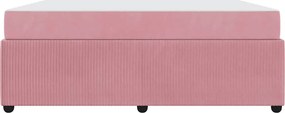 vidaXL Σκελετός Κρεβατιού Ροζ 180 x 200 cm ύφασμα