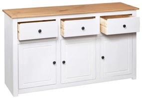 vidaXL Μπουφές Λευκός 135 x 40 x 80 εκ. από Ξύλο Πεύκου Σειρά Panama