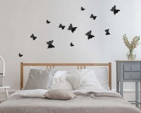 Διακοσμητικά αυτοκόλλητα τοίχου White Butterflies 3D πολυπροπυλενίου-Mauro