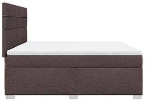 ΚΡΕΒΑΤΙ BOXSPRING ΜΕ ΣΤΡΩΜΑ ΣΚΟΥΡΟ ΚΑΦΕ 180X200 ΕΚ ΥΦΑΣΜΑΤΙΝΟ 3292870