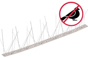 vidaXL Απωθητικές Ακίδες Περιστεριών 5 Σειρών Σετ των 6 3 μ. Αν.Ατσάλι