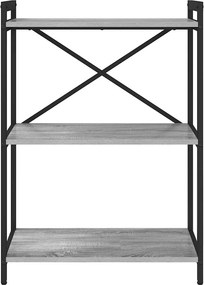 vidaXL Ράφι Βιβλίων 60 x 30 x 85 cm Επεξεργασμένο Ξύλο Γκρι sonoma
