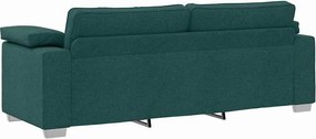 vidaXL 3-Θέσιος καναπές Σκούρο Πράσινο 220 cm ύφασμα