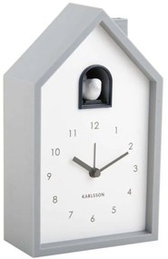 Ρολόι Επιτραπέζιο - Ξυπνητήρι Modern Cuckoo KA6015GY 12x6x20cm Grey-White Karlsson ABS