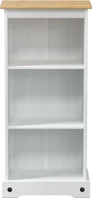 vidaXL Βιβλιοθήκη Λευκό 46 x 29 x 100 εκ. Στερεά ξυλεία πεύκου