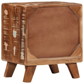 Κομοδίνο 40x32x46 cm Στερεό ξύλο αναγεννημένο - Καφέ