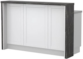 Πάγκος νησίδας Tahoma-Μήκος: 150 εκ.-Λευκό ματ-Black Stone