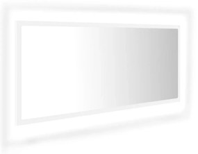 vidaXL Καθρέφτης Μπάνιου με LED Λευκός 100x8,5x37 εκ. Ακρυλικός