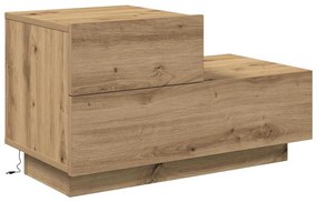 vidaXL Κομοδίνο artisan δρυς 70 x 36 x 40.5 εκ. Επεξεργασμένο ξύλο