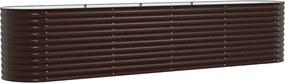 vidaXL Ανεβασμένο Κρεβάτι Καφέ 400 x 80 x 81 cm Ατσάλι
