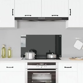 vidaXL Πλάτη Κουζίνας Μαύρη 90 x 50 εκ. από Ψημένο Γυαλί