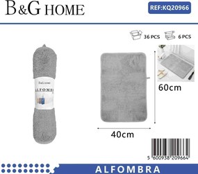 Πατάκι μπάνιου - M0831 - 40x60cm - Grey - 20966