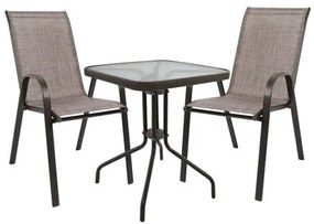 ΣΕΤ ΤΡΑΠΕΖΑΡΙΑ 3ΤΜΧ ΚΑΡΕΚΛΕΣ ΚΑΙ ΤΡΑΠΕΖΙ 60x60 HM5183.02
