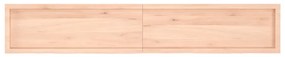 vidaXL Ράφι Τοίχου 220x40x(2-4) εκ. από Ακατέργαστο Μασίφ Ξύλο Δρυός