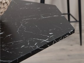 Τραπέζι Dallas 2465, Μαύρο μάρμαρο, 75cm, 20 kg, Ινοσανίδες μέσης πυκνότητας | Epipla1.gr