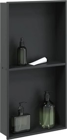 vidaXL Εσοχή Ντους Βουρστ. Μαύρο Ματ 32x62x9 εκ. Αν. Ατσάλι