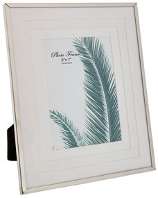 Κορνίζα Με Λευκό Πλαίσιο 89425 13x18cm Silver Μέταλλο