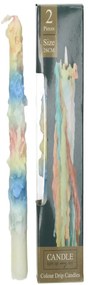Κερί ArteLibre Πολύχρωμο 6x2.7x26cm Σετ 2Τμχ-05152309