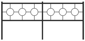 vidaXL Κεφαλάρι Μαύρο 193 εκ. Μεταλλικό