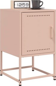 vidaXL Κομοδίνα 2 τεμ. Ροζ 36x39x60,5 εκ. από Χάλυβα