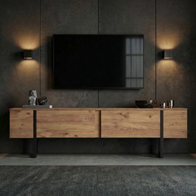 Έπιπλο Τηλεόρασης Atlantic Πεύκο / Μαύρο LAABRO 180x30x50