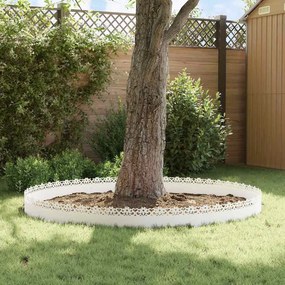vidaXL Περιγράμματα γκαζόν 20 pcs 103 x 0,05 x 22 εκ Ατσάλι Λευκό