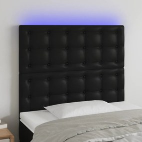 Κεφαλάρι Κρεβατιού LED Μαύρο 90x5x118/128 εκ 3122502