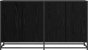 vidaXL Πλαϊνό γραφείο Μαύρη Δρυς 134 x 35 x 76 εκ. Επεξεργασμένο Ξύλο