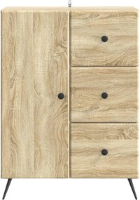 vidaXL Πλαϊνό γραφείο Sonoma Δρυς 66 x 34,5 x 90 εκ Επεξεργασμένο Ξύλο