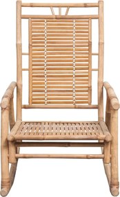 vidaXL Πολυθρόνα Kουνιστή από Μπαμπού με Μαξιλάρι