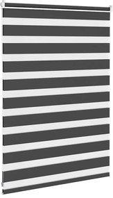 vidaXL Ζέβρα τυφλή Μαύρο Πλάτος υφάσματος 105,9 εκ. Πολυεστέρας